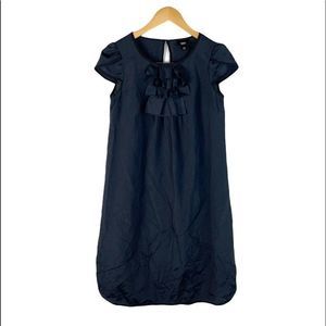 Wasabi Women Beautiful A Line Black Ruffle Dress